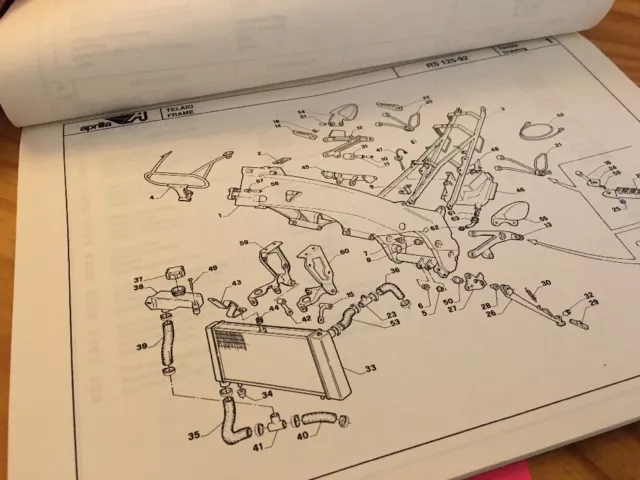 Aprilia parts list 125 RS125 extrema replica 92 liste pièce détachée 3