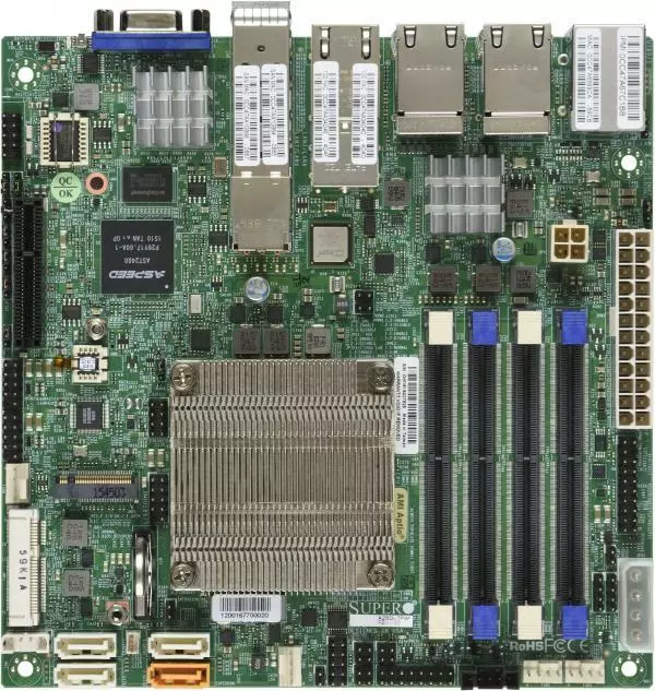 Supermicro A2SDI-16C-TP8F Motherboard -Embedded Mini-ITX,C3000 Atom SoC,ECC DDR4