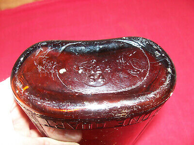Old Wiser 1 Quart Amber Glass Whiskey Bottle Trade W Mark US Federal Law Forbids 3