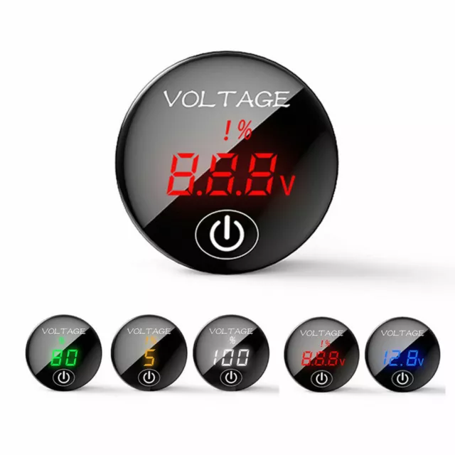 12V / 24V Voltmeter Auto Motorrad Voltanzeige Batterie Digital LED Anzeige Neu