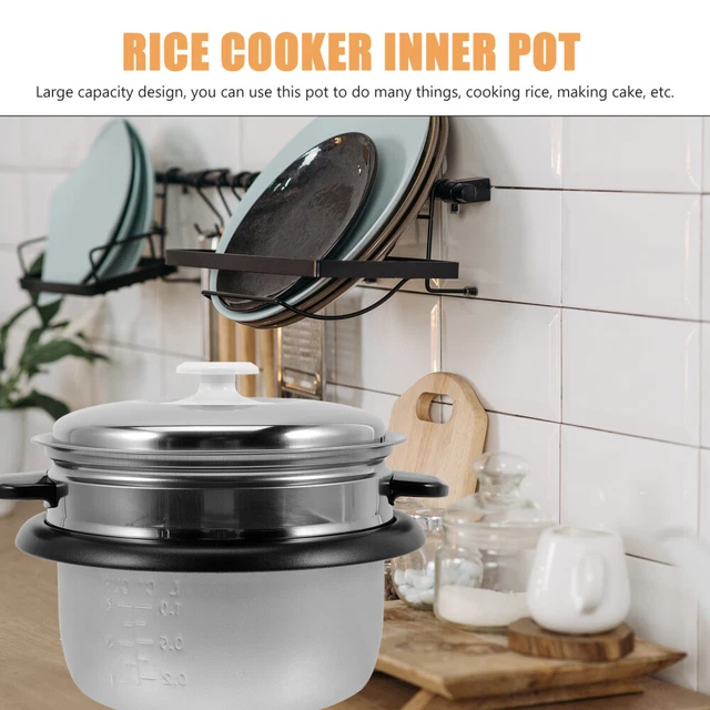 Rice Cooking Insert Rice Cooker Liner Vegetable Steamer Pot Plug-in 7