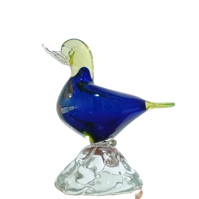 Vintage Italian Murano Glass Salviati BlueBird Figurine Interior Object Japan