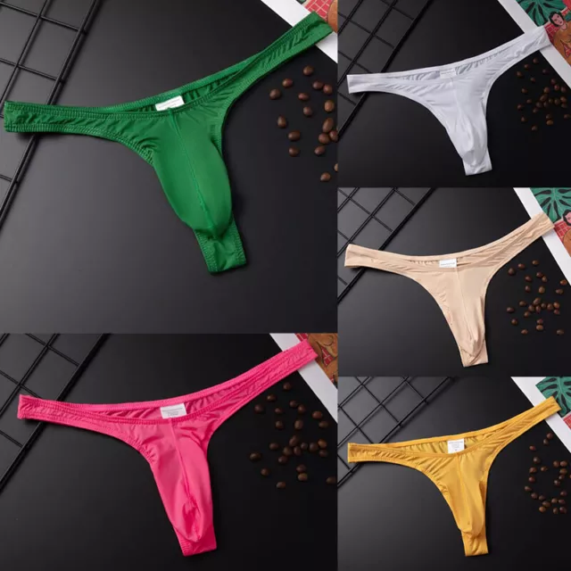 Mens G-string Briefs Thong Bikini Underwear Sexy T-Back Pouch Panties Swimwear~