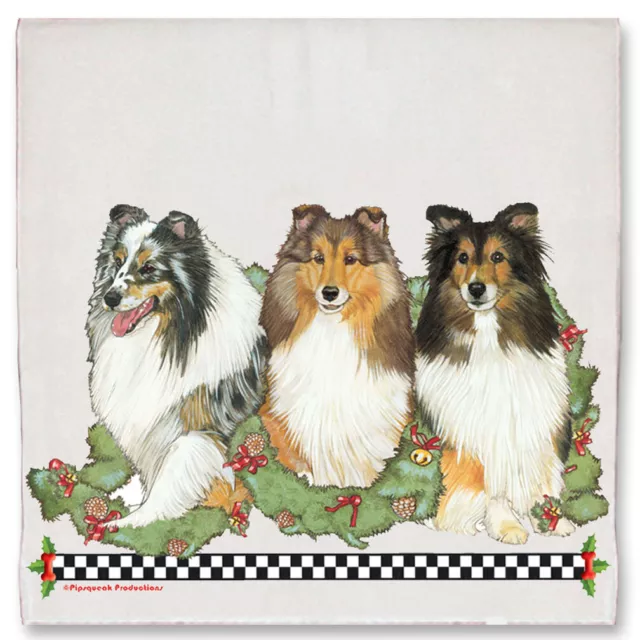 Shetland Sheepdog Sheltie Dog Christmas Kitchen Towel Holiday Pet Gifts