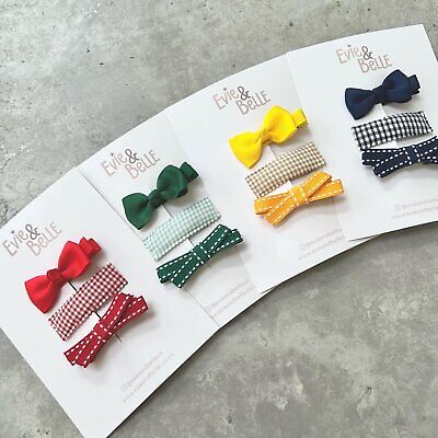 Girls School Bows & Hair Clips - Kids Baby Toddler Hair Accessories