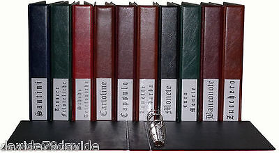 raccoglitore album per monete banconote cartoline santini meccanismo 4 anelli l 