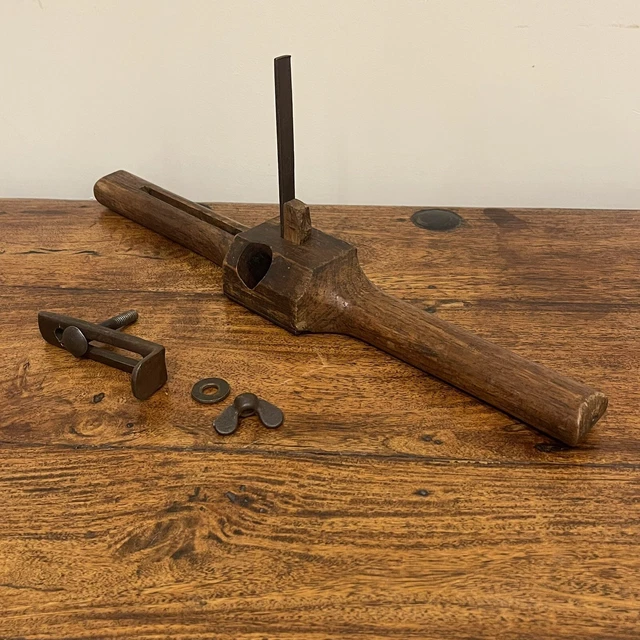 Vintage Heavy Coachmakers Router Plane; England. Inc. Fence.