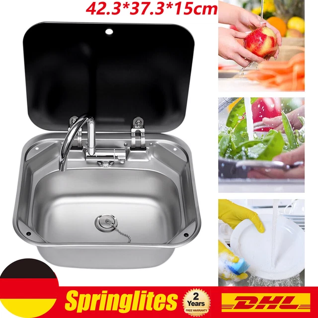 Wohnmobil Spülbecken Waschbecken Set RV Camping Spüle Bausatz mit Wasserhahn