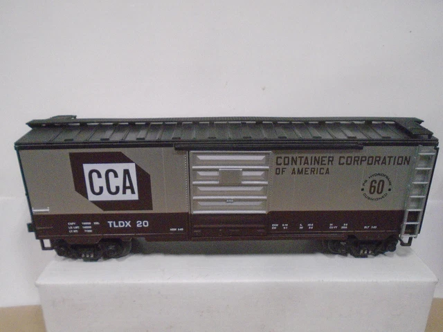 Mth O Gauge Container Corporation Of America Box Car W/Metal Sprung Trucks