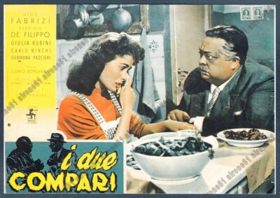 ALDO FABRIZI 02 I DUE COMPARI ATTORE ACTOR CINEMA FILM MOVIE Cartolina MAXIMUM 