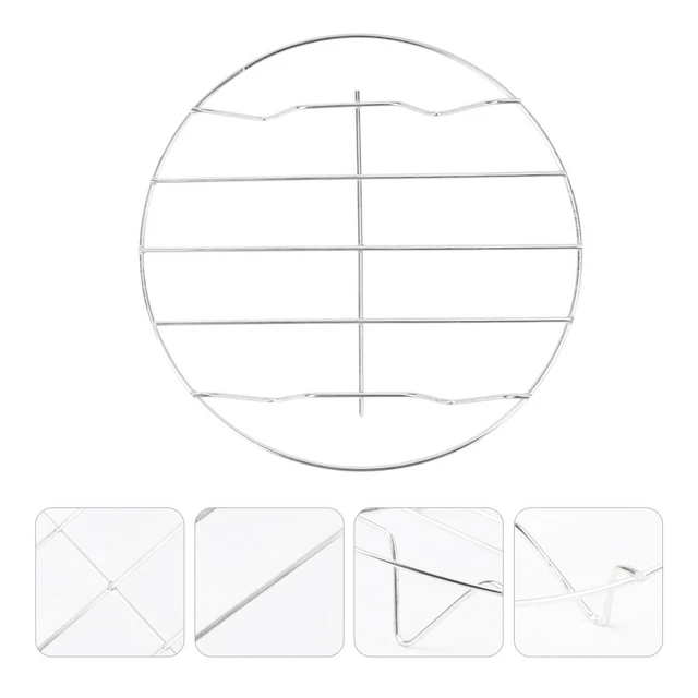 Grilles De Refroidissement Rondes En Acier Inox - Lot De 2, Diamètre 32cm - Pour Pâtisserie, Cuisson Vapeur