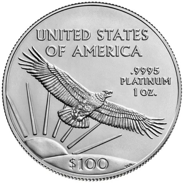 1 oz Platinum American Eagle Coin $100 (BU) - Random Date #A583 2