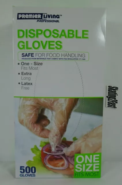 Disposable Gloves 500 Latex Free Clear Gloves Premier Living Professional