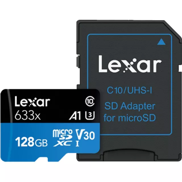 Lexar 32GB 64GB 128GB 256GB 512GB micro SD SDHC SDXC HD 4K Card Lot 100MB/s 633X