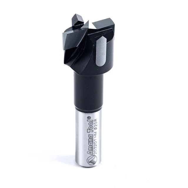 Amana 203201 Carbide Tipped Hinge Boring Bit R/H 20mm D x 57mm Long x 10mm Shank