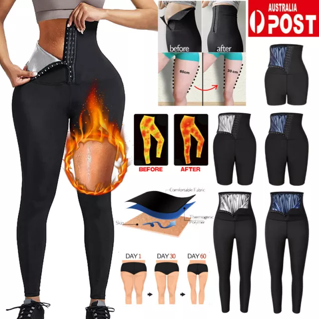 Women's Sauna Sweat Pants Waist Trainer Hot Thermo Body Shaper Slimming Leggings