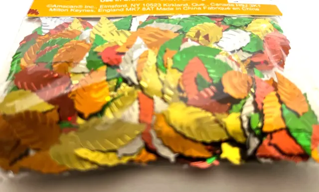 Hojas de confeti - colores otoño - ideal para artesanía o decoración lote de 2 bolsas 2