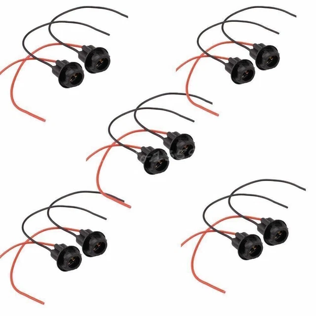 10pcs Car Socket T10 W5W 168 194 Connector Extension LED Bulbs Wedge Light LOT