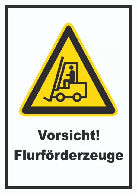 Achtung Gabelstapler Schild Vorsicht Flurförderfahrzeug