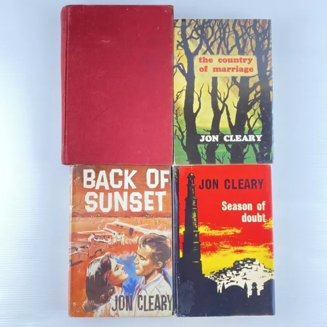 Jon Cleary Vintage Hardcover Lot Season Of Doubt The Country Of Marriage