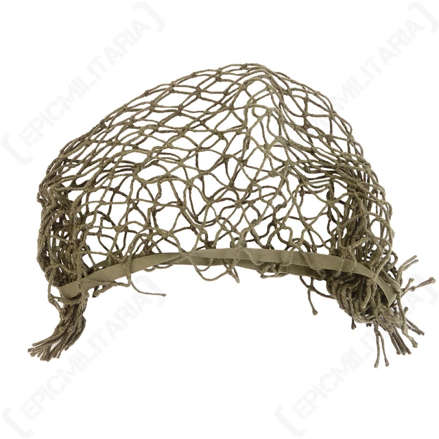 ORIGINAL AUSTRIAN HELMET Net Military Army Surplus Dark Green Brown