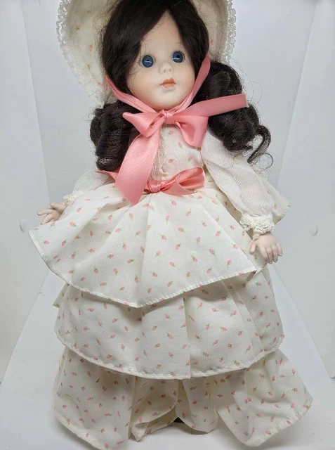 Vintage Marjorie Spangler 14" Porcealin Doll-Meghan 1979 Blue Eyes With Box