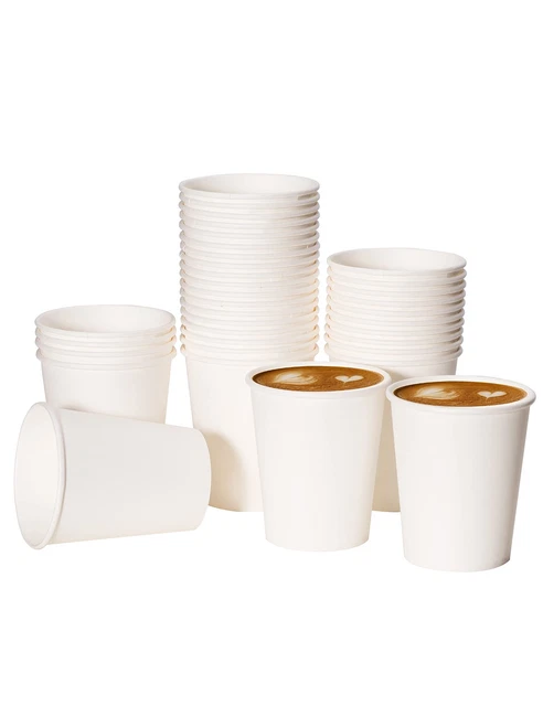 RACETOP Coffee Paper Cups 8 oz [100 pack], Disposable Coffee Cups 8 oz, Offic...