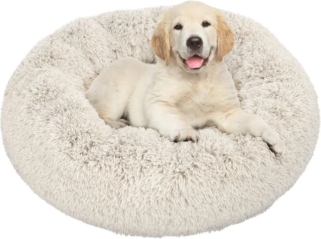 Active Pets Plush Calming Dog Bed, Donut Dog Bed for Small Dogs, Medium & Large,