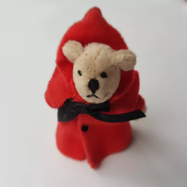 Miniature Paddington Bear teddy soft toy 6cm figurine red coat England VTG