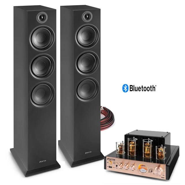 TOWER SOUND SYSTEM with Floor Standing Speakers and HiFi Valve ...