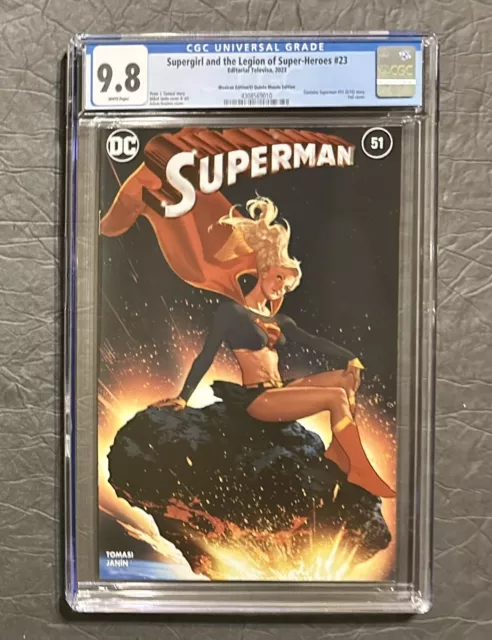 Supergirl & Legion of Super Heroes #23 CGC 9.8 (2023) SDCC Foil Variant Hughes