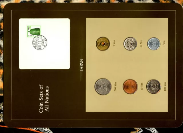 Coin Sets of All Nations Japan 1981-1985 UNC 100,500 Yen 1985 50 Yen 1981