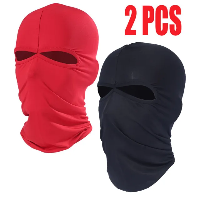 2PCS Two Holes Balaclava Face Mask Breathable Sun Shield Ski Hood for Men Women