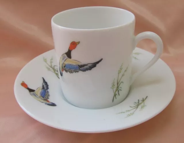 Tasse litron à café ou à moka en porcelaine de limoges Raynaud décor canard