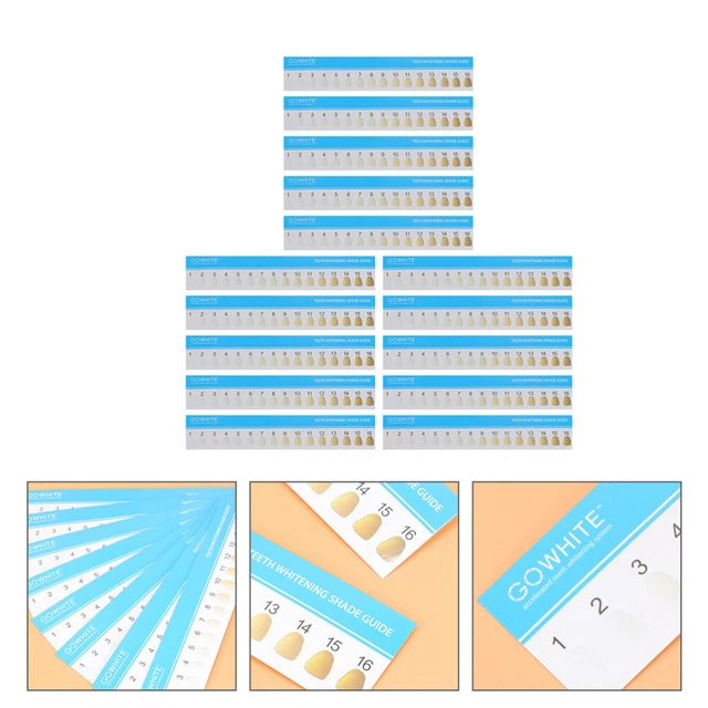 Guía de sombra suministros de limpieza tabla de sombra blanqueamiento dental blanca