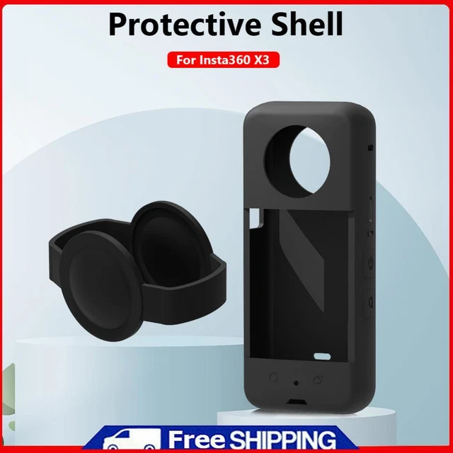 Soft Waterproof Panoramic Action Camera Protective Cover for Insta360 X3 (Black)