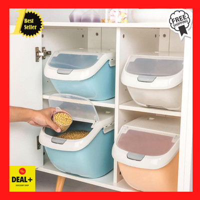 Blu Vtopmart Contenitori Alimentari per Cereali,Pasta Senza BPA Contenitori Plastica con Coperchio,Set di 16 24 Etichette 
