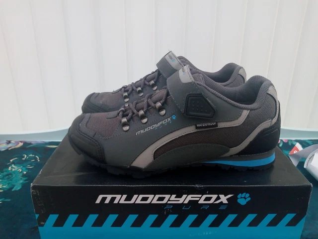 BNIB Muddyfox TOUR100 Low Junior Cycling Shoes Colour Charcoal/Black Size 6 (39)