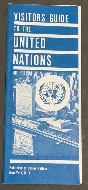 Vintage 1960s Visitors Guide To The United Nations Souvenir Fold-Out Brochure