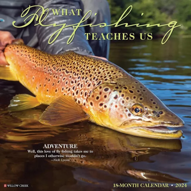 WHAT FLY FISHING Teaches Us 2025 Wall Calendar Brand New 35856