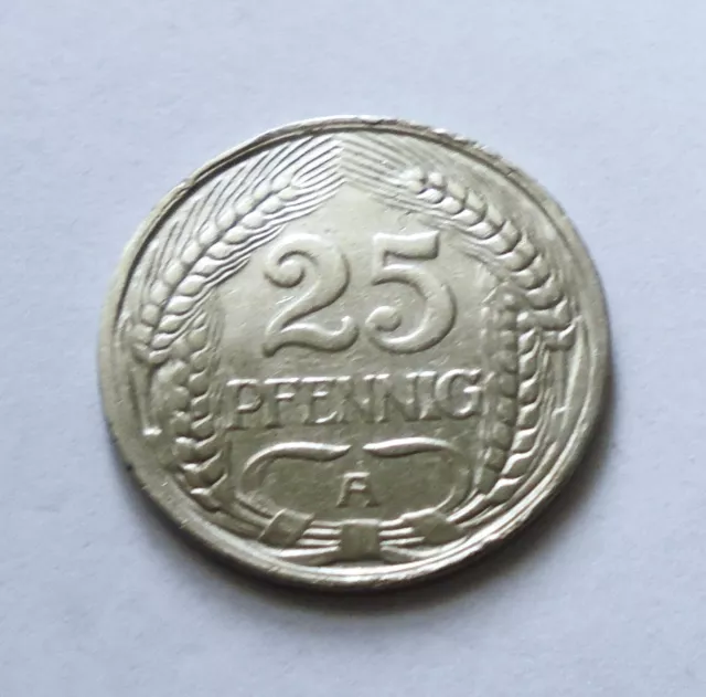 Kursmünze Deutsches Kaiserreich 25 Pfennig 1911 A