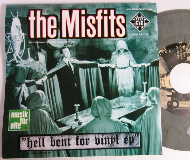 MISFITS Hell Bent For Vinyl EP Grey Wax PUNK KBD Judas Priest Necros Black Flag