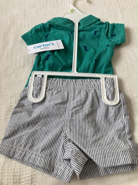 Carters baby boy 2 piece dinasour knit outfit size 3 M NWT 3