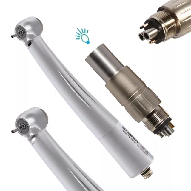 SKYSEA Dental Fiber Optic LED Turbine Handpiece / 6 Hole Quick Coupler for NSK
