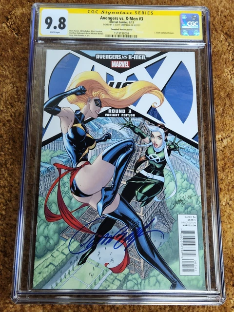 Avengers vs X-Men #3 CGC 9.8 SS  JSC J. Scott Campbell Autograph Variant Cover