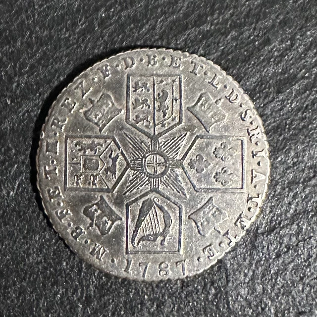1787 George III Sixpence Silver Coin