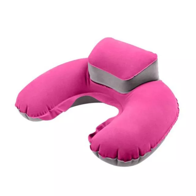Travel Neck Soft Air Blow Up U Shape Pillow Inflatable Sleep Head Cushion