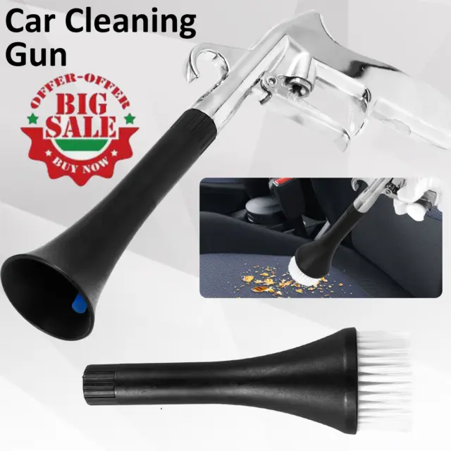 Car Cleaning Gun High Pressure 1/4"Air Pulse Surface Interior Exterior Cleaner