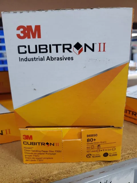 3M 86850 Cubitron II Clean Sanding Hookit 732U Abrasive Disc 5 in. 80+ Grade