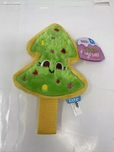 BARK Dog Toy Tree Yo'Self Christmas Tree Crinkle Squeak Plush, M, NWT, 20-50lbs